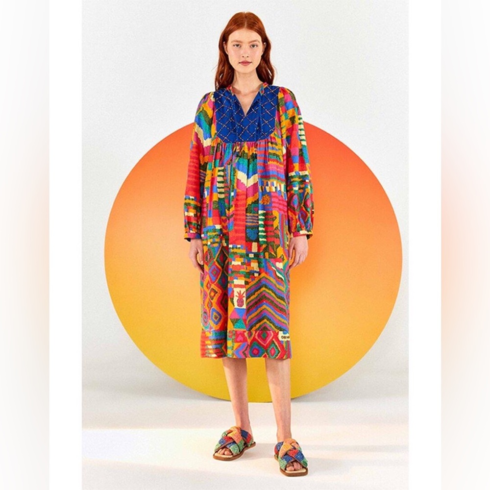 Colorful Geometric Pattern Dress